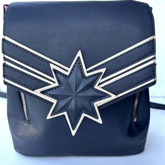 Marvel Handbags - Marvel Captain Marvel Mini Backpack navy and red